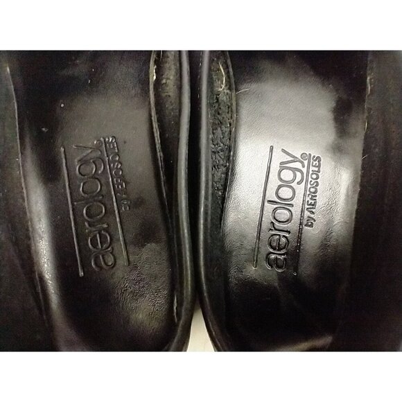 Aerology by Aerosoles Women's 8.5 Toe Riffic Leather Loafers Comfort Shoes Brown - Picture 7 of 11